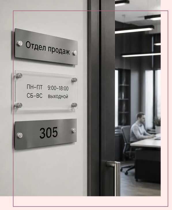 Офисные таблички на дверь в Иванове по цене от 5063 р. | Аванза-Внв